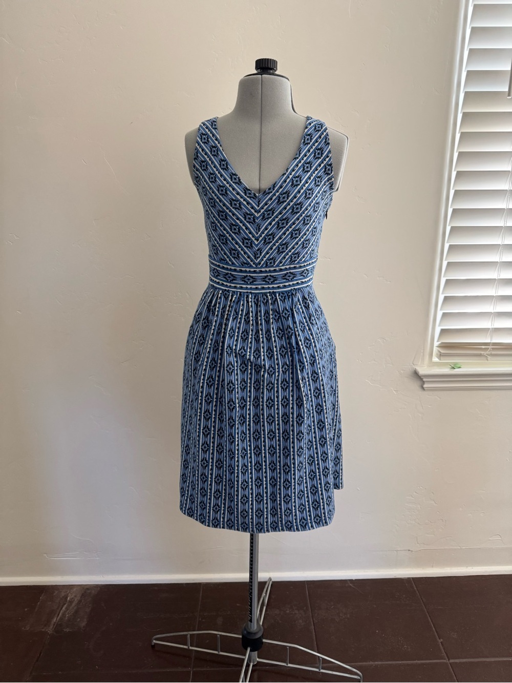 Anthropologie Maeve Knit print dress with pockets